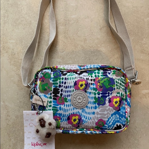 Floral Design Kipling Crossbody Bag - Picture 1 of 3